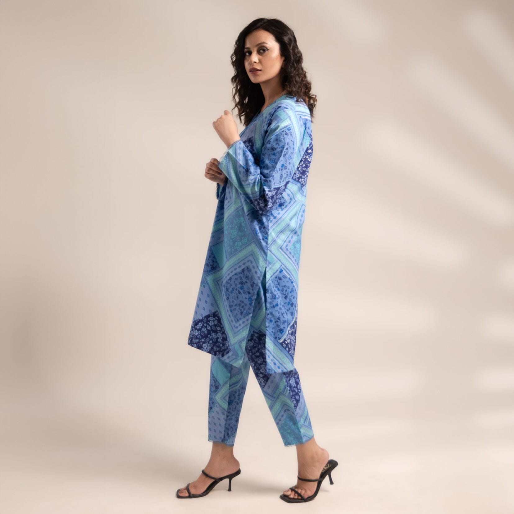 East West By Polo Republica Women’s Lace Design 2 Pcs Stitched Suit Women's Stitched Suit East West 