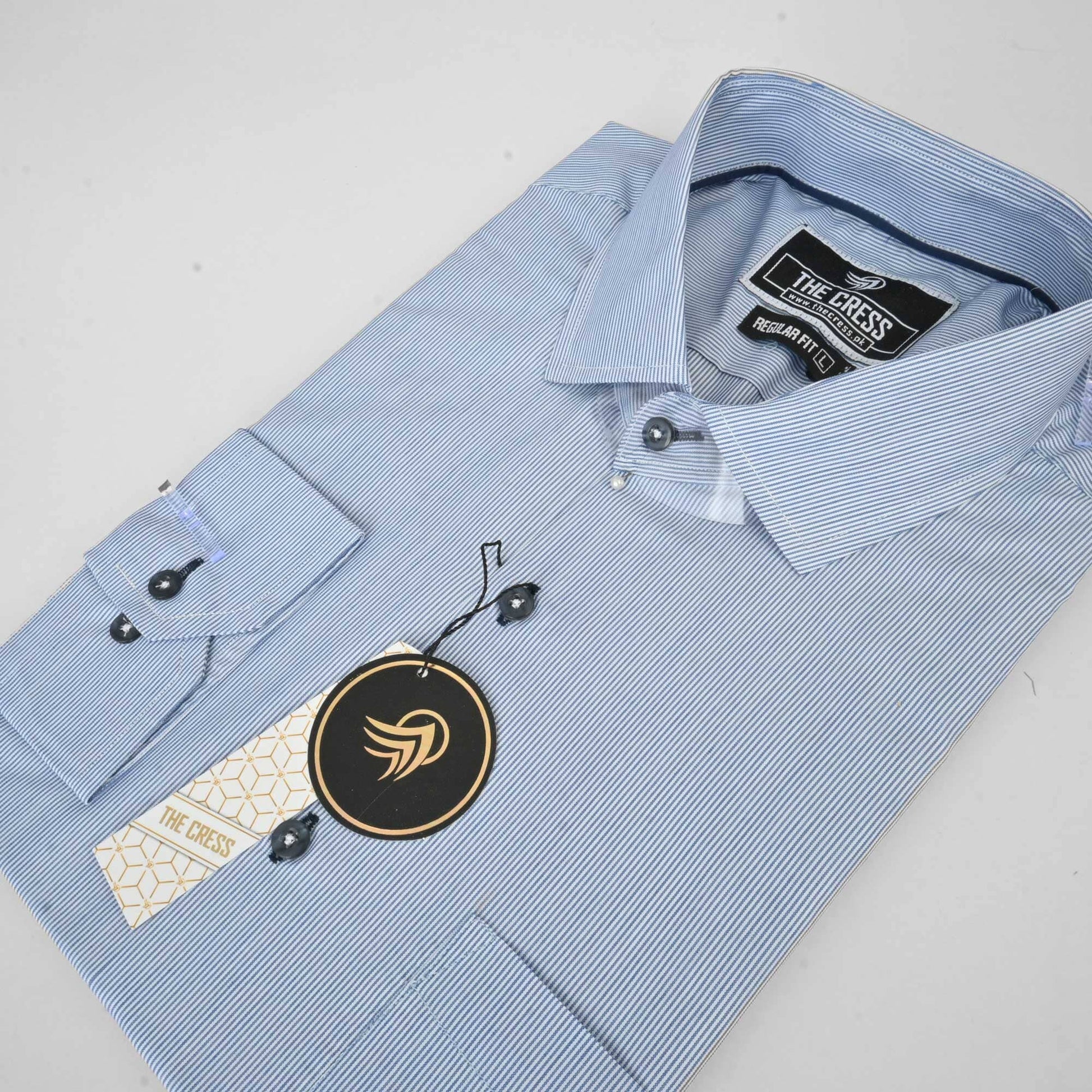Cress Men's Brighton Narrow Lining Style Regular Fit Casual Shirt Men's Casual Shirt TCS 