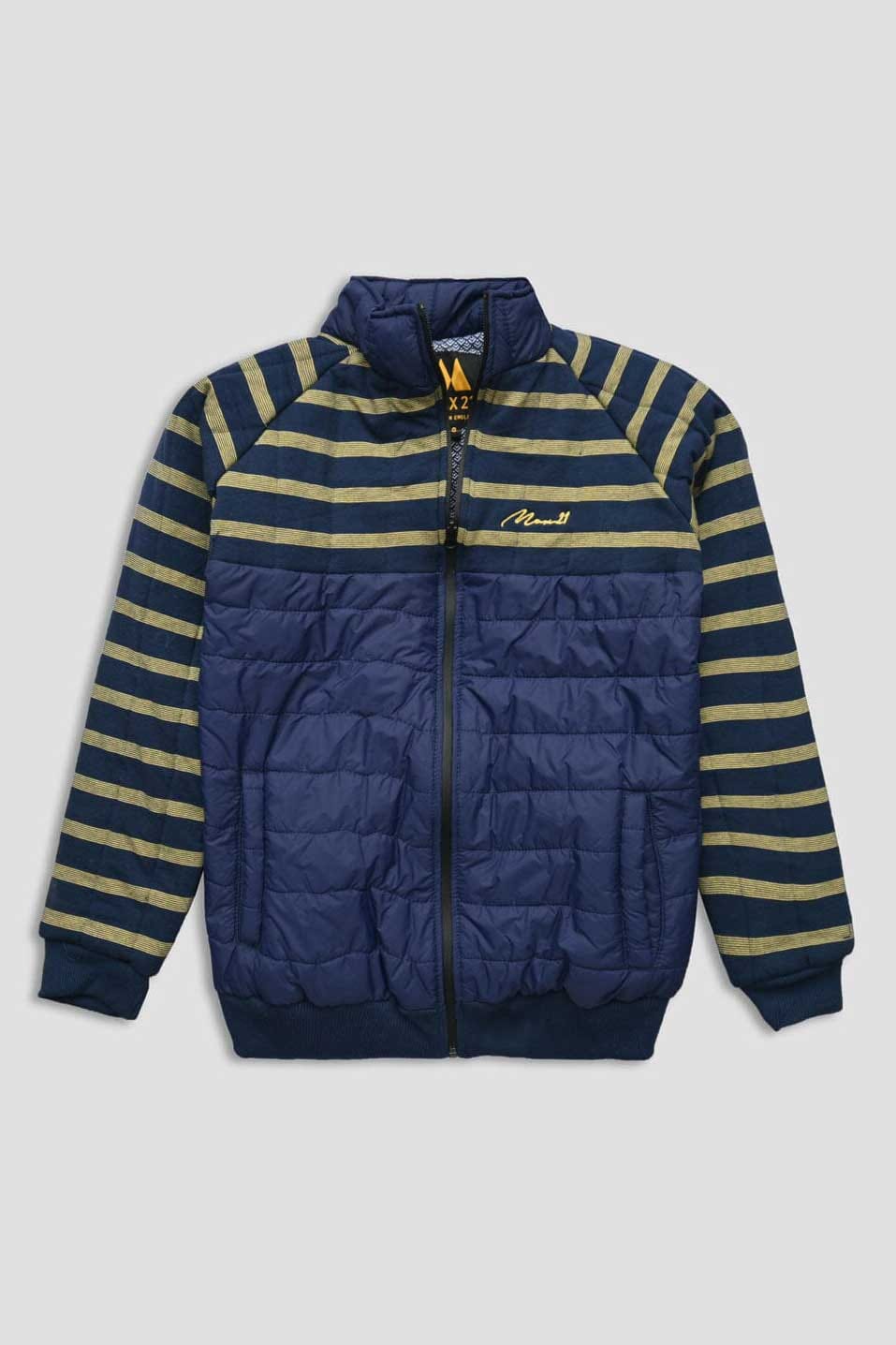 Max 21 Men's Wroclaw Quilted Raglan Zipper Jacket