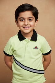 Styles Republic Boy's Reflective Striped Polo Shirt