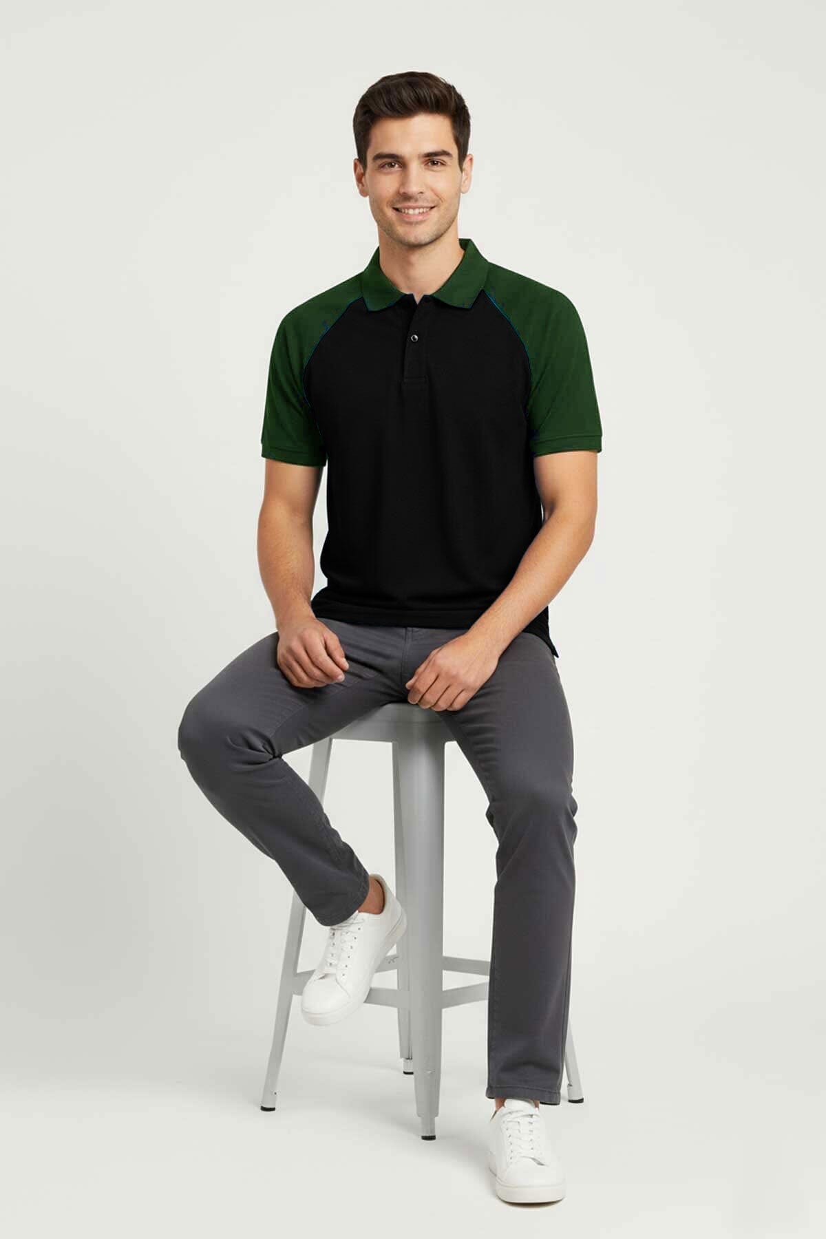 Black & Bottle Green