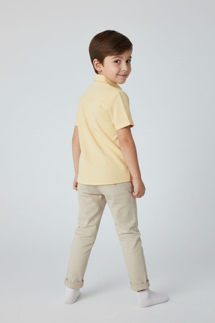 Styles Republic Boy's Basic Short Sleeve Casual Shirt