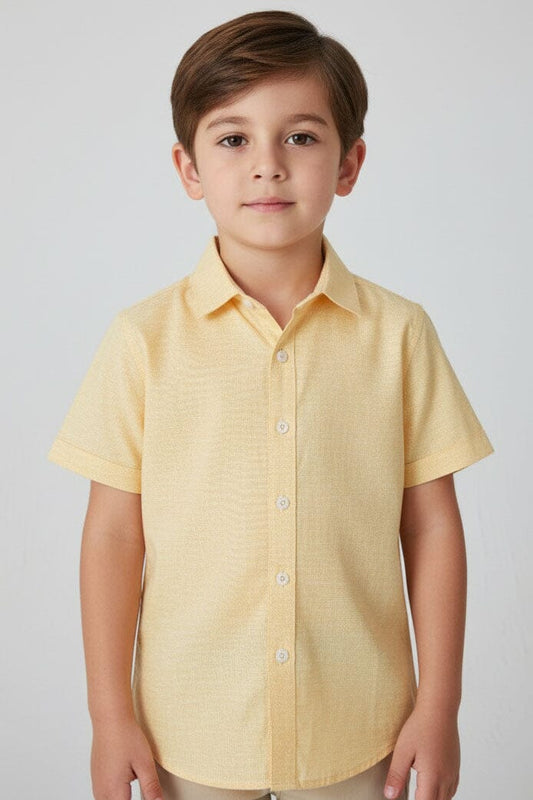 Styles Republic Boy's Basic Short Sleeve Casual Shirt