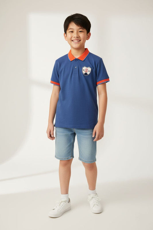 Styles Republic Boy's Embroidered Badge Polo Shirt