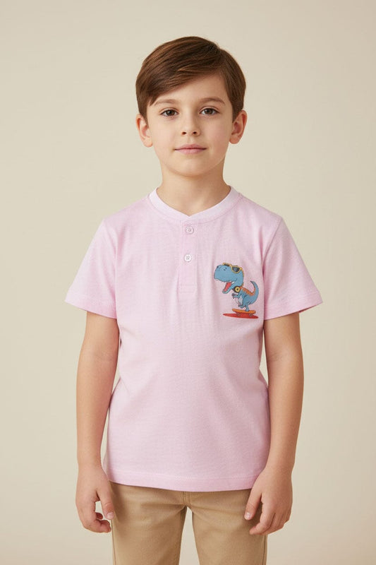 Styles Republic Boy's Dino Henley Tee Shirt