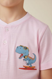 Styles Republic Boy's Dino Henley Tee Shirt