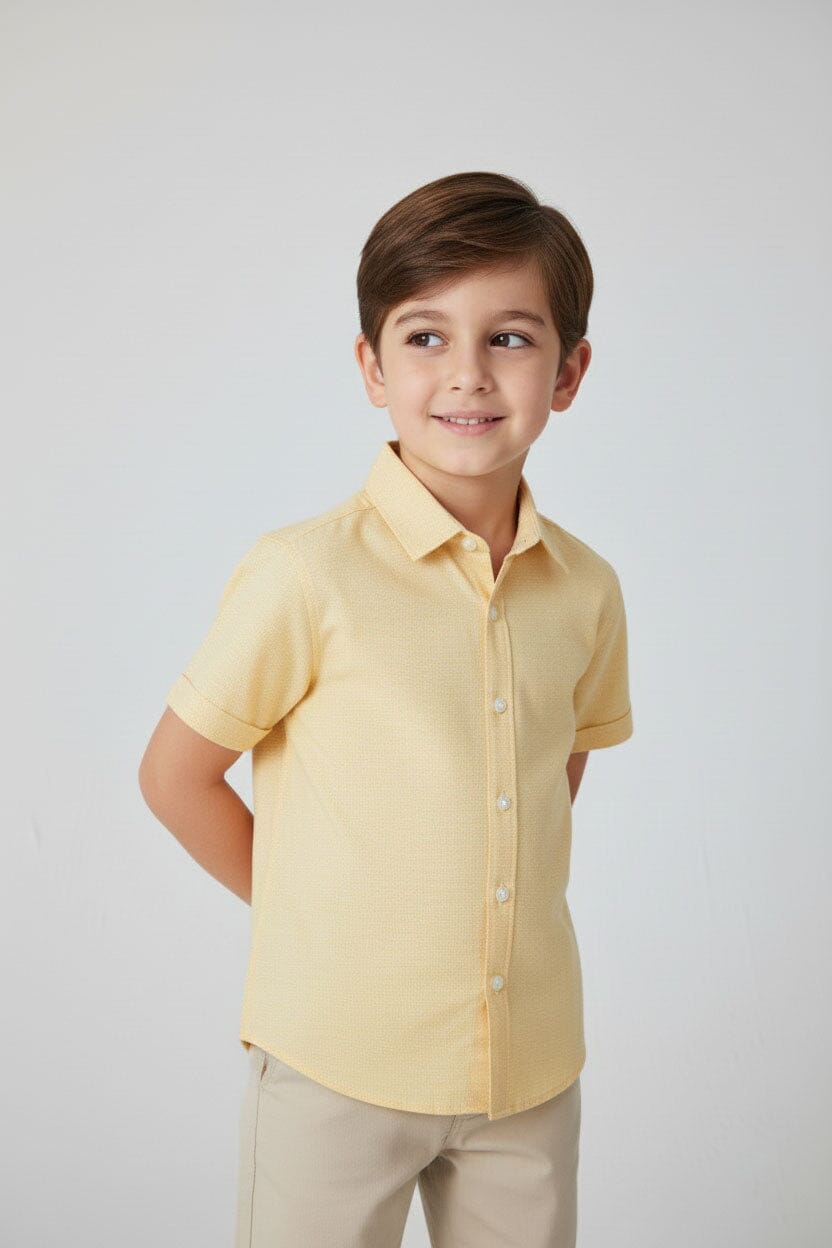 Styles Republic Boy's Basic Short Sleeve Casual Shirt