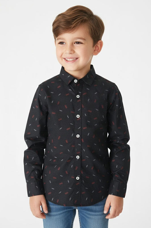 Styles Republic Boy's Mustache Casual Shirt