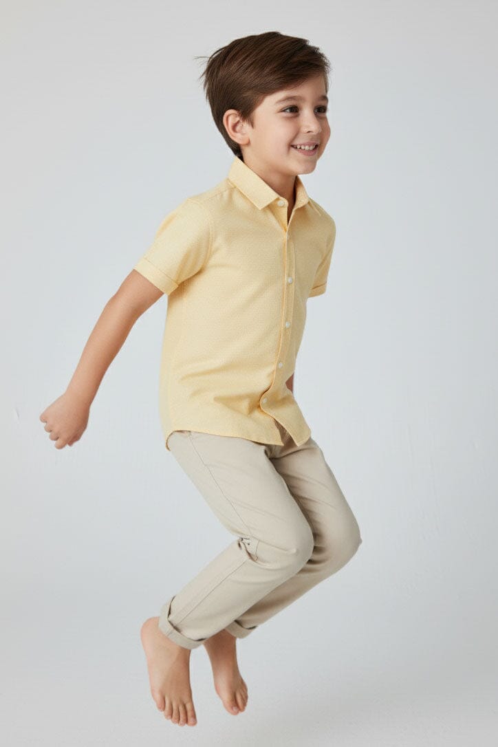 Styles Republic Boy's Basic Short Sleeve Casual Shirt