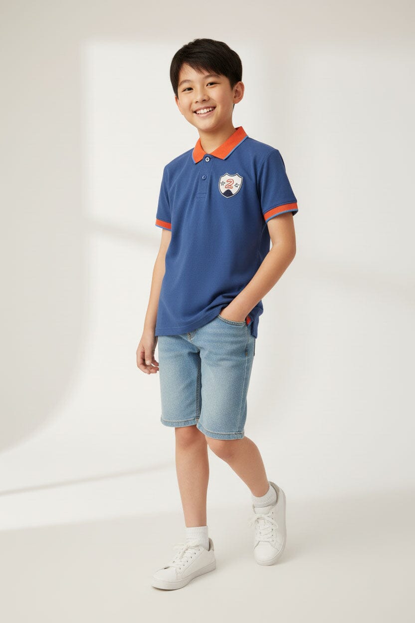 Styles Republic Boy's Embroidered Badge Polo Shirt