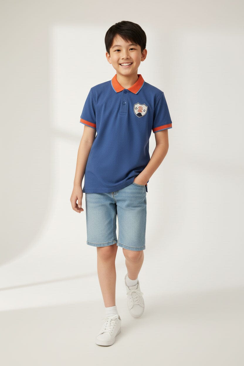 Styles Republic Boy's Embroidered Badge Polo Shirt