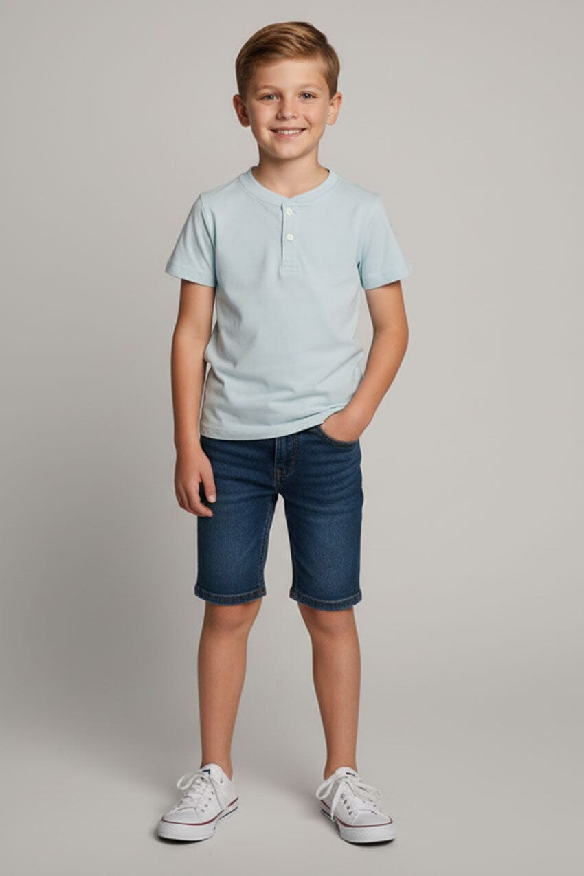 Styles Republic Boy's Basic Henley Tee Shirt