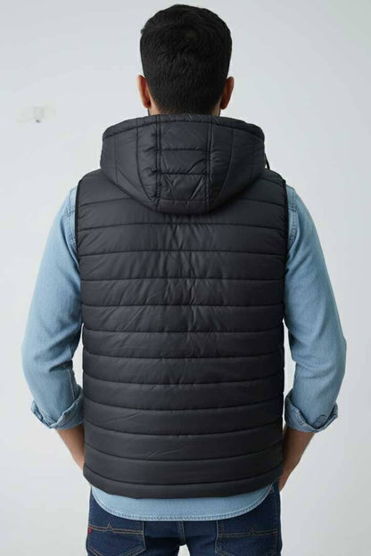 Men's Detachable Hooded Puffer Gilet