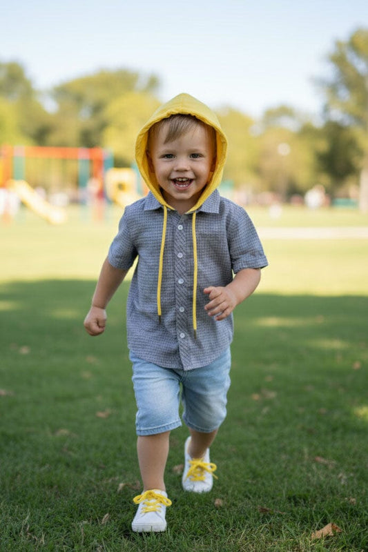 Styles Republic Boy's Hooded Casual Shirt