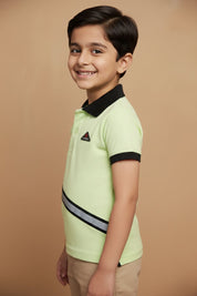 Styles Republic Boy's Reflective Striped Polo Shirt