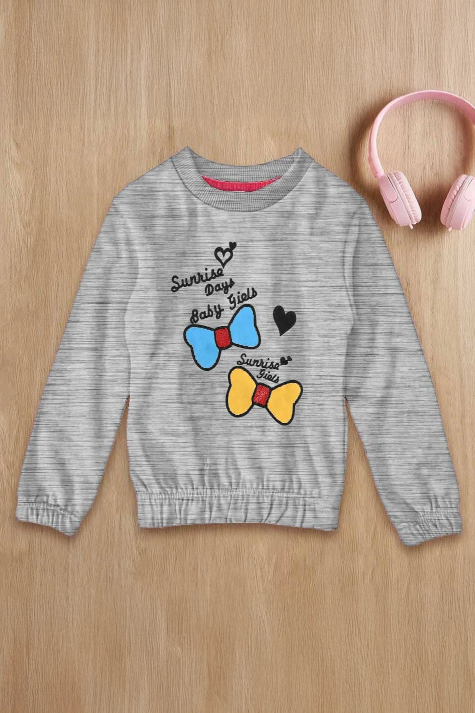 Lyallpur Girl's Sunrise Baby Girl Printed Sweat Shirt