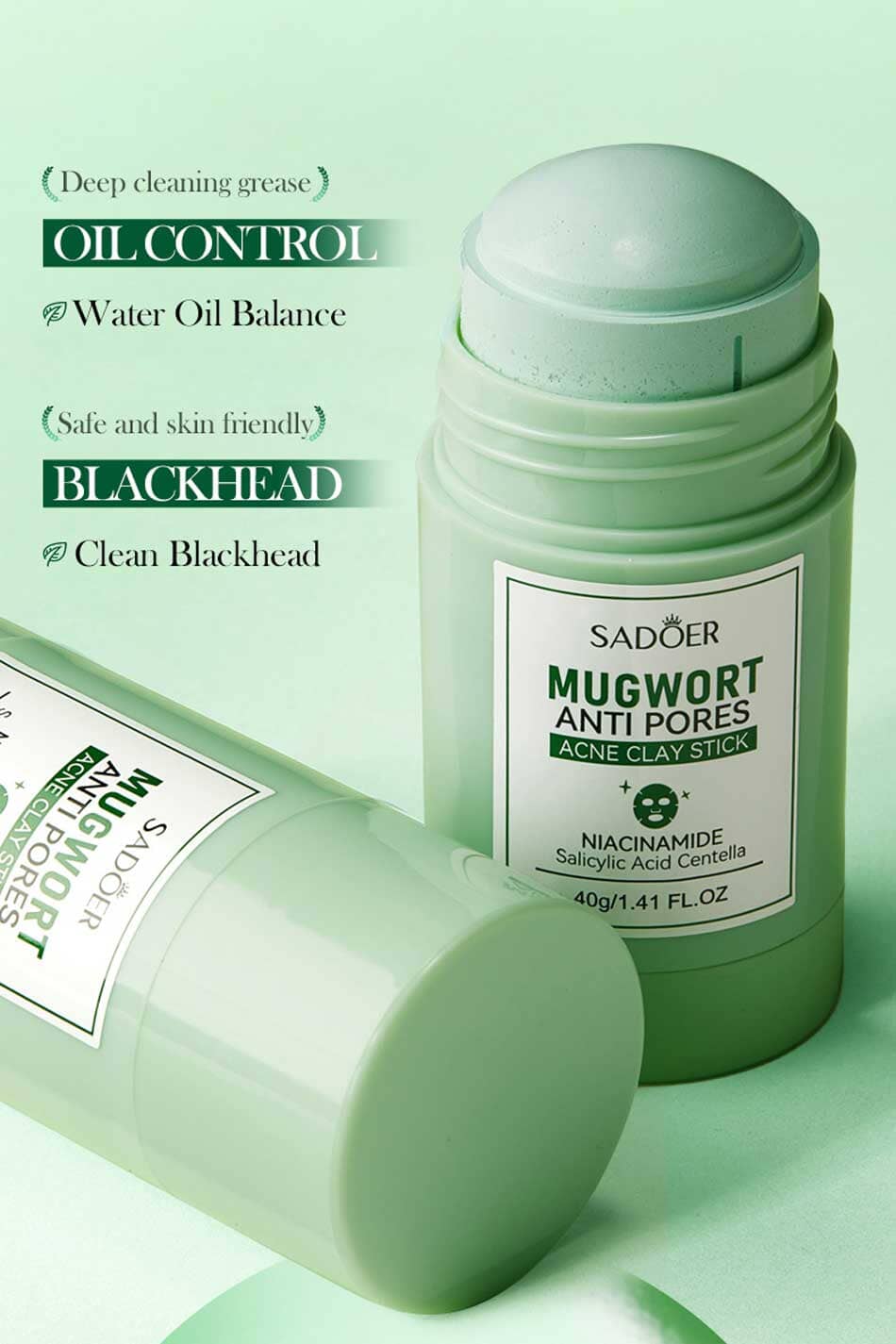 Sadoer Mugwort Anti Pores Acne Clay Stick - 40g