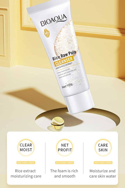 Bioaqua Rice Raw Pulp Cleanser - 100g