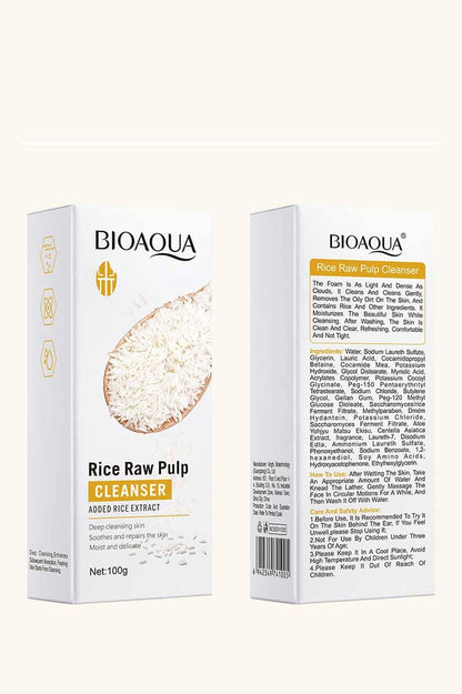 Bioaqua Rice Raw Pulp Cleanser - 100g