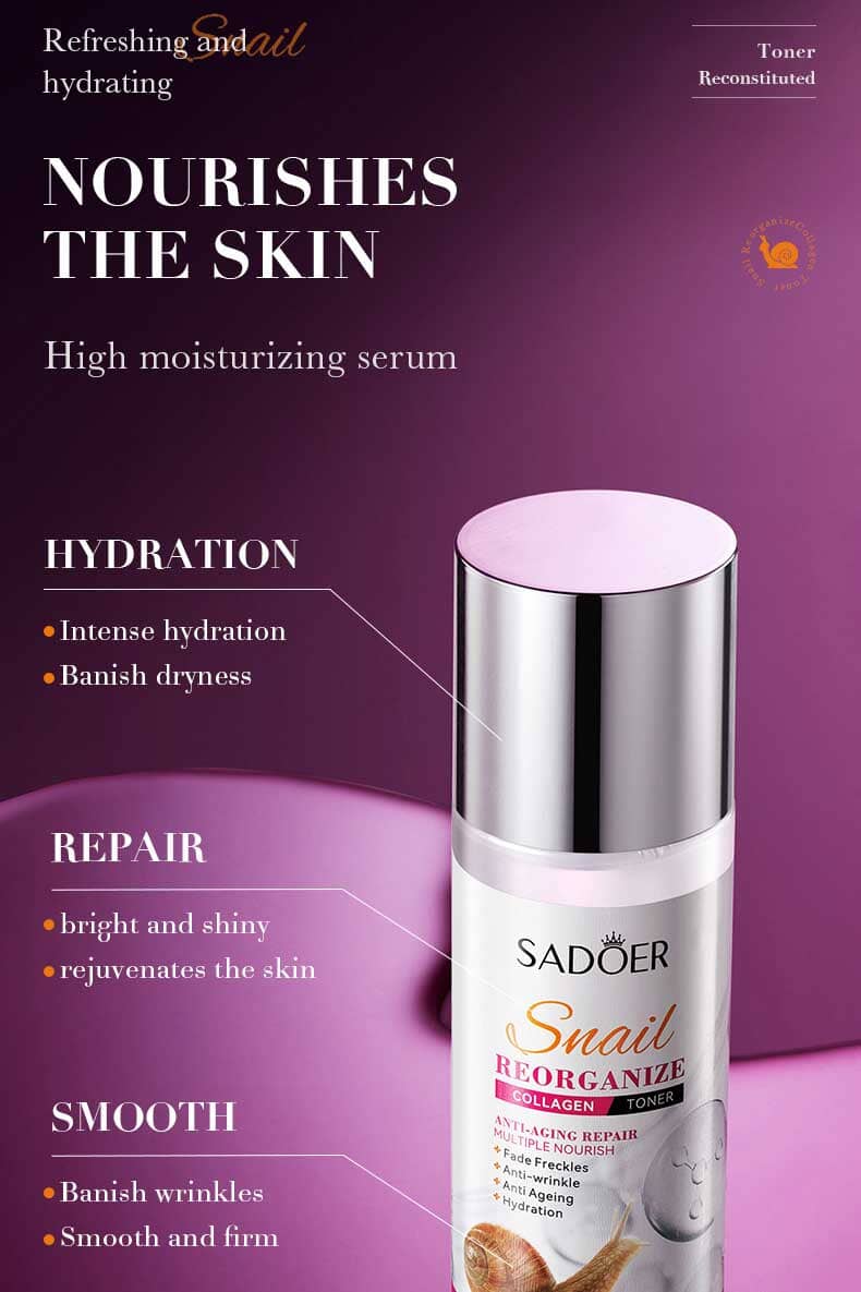 Sadoer Snail Reorganize Collagen Toner - 120ml