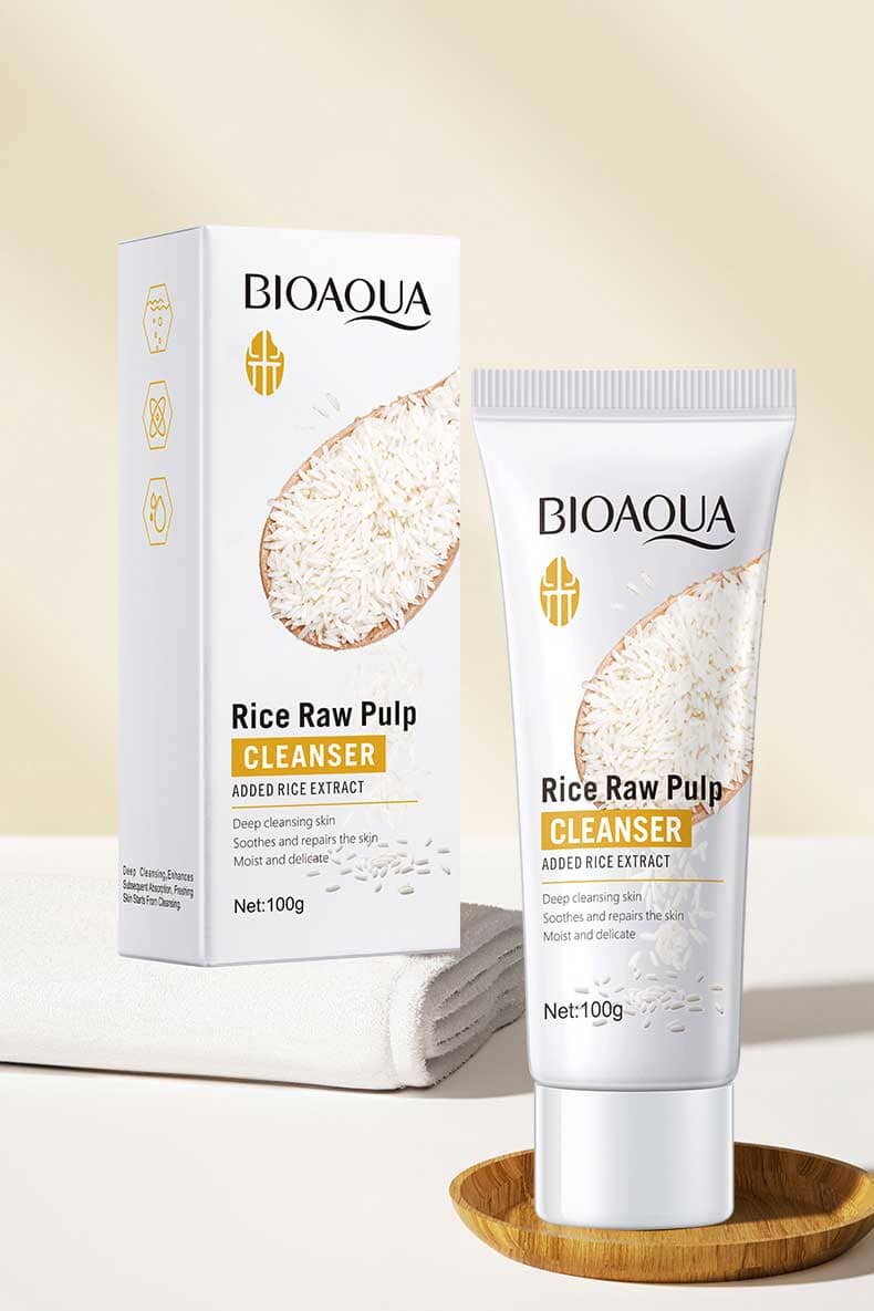 Bioaqua Rice Raw Pulp Cleanser - 100g