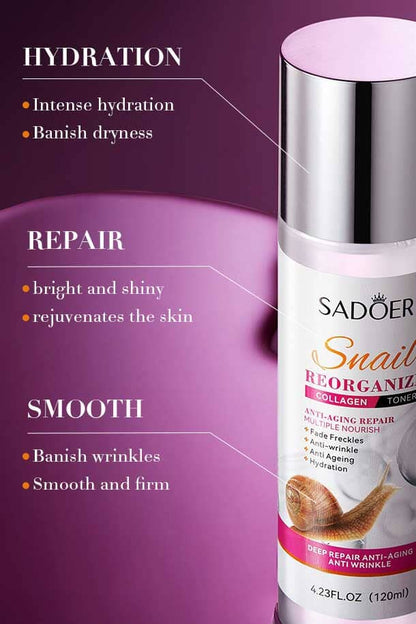 Sadoer Snail Reorganize Collagen Toner - 120ml