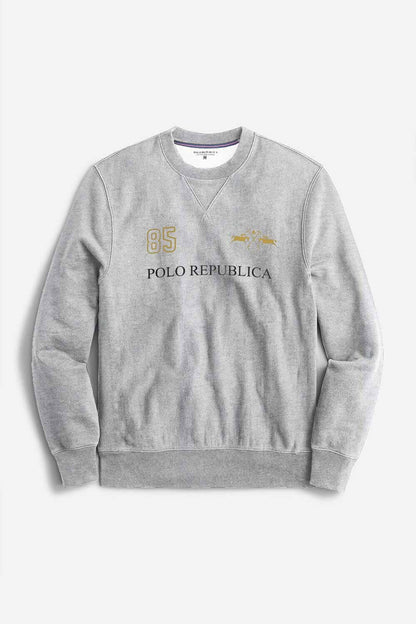 Polo Republica Men's Double Pony 85 Printed Fleece Sweat Shirt