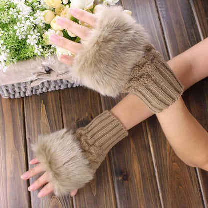 Women's Fingerless Fur Gloves Gloves RAM Skin 