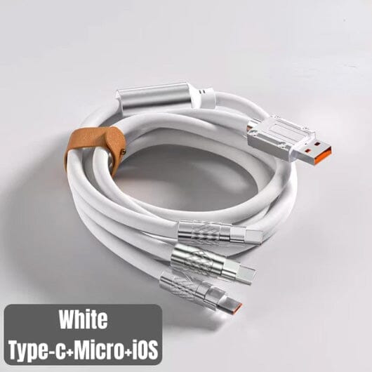 Three-in-One Mobile Phone Charging Cable Suitable For Apple and Android and TYPE-C