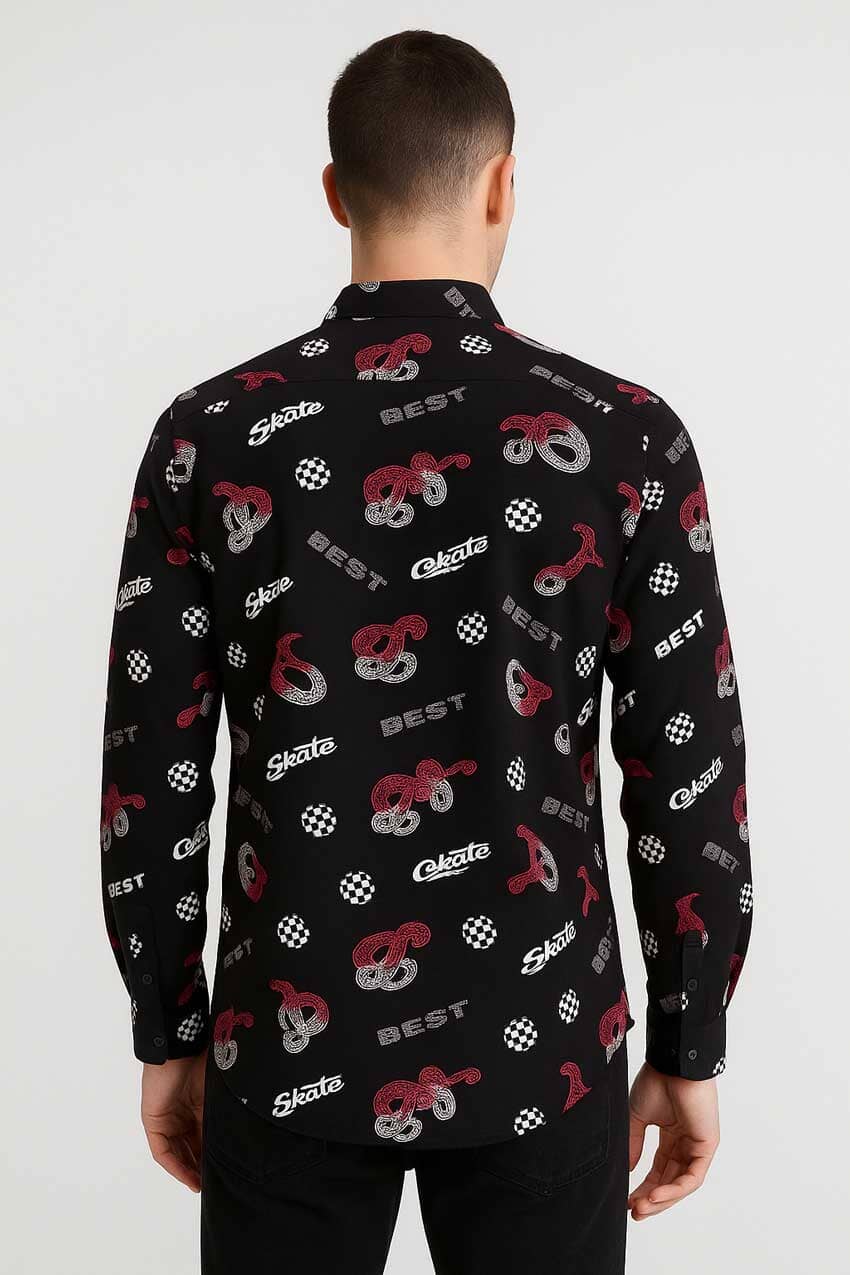 Scanners Men's Graphic Casual Shirt