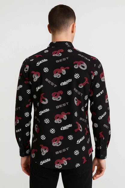 Scanners Men's Graphic Casual Shirt