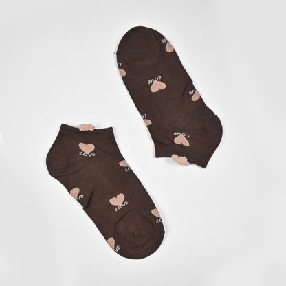 Fashion Women's Herstal Design Anklet Socks Socks SRL Chocolate D4 EUR 35-40
