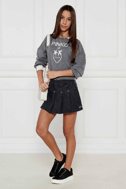 GS Girl's Denim Pleated Skort