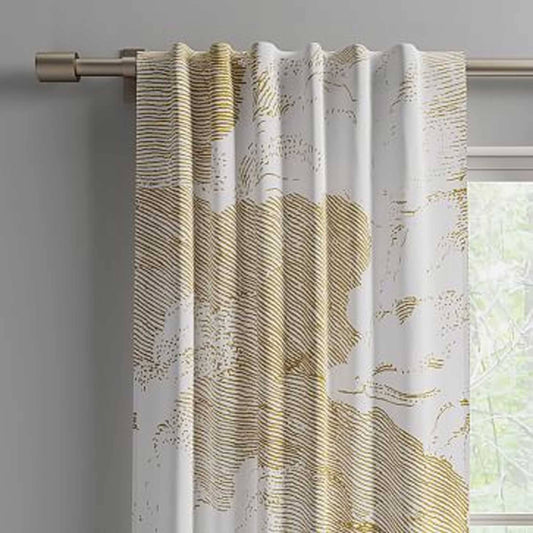 West Elm Cotton Canvas Etched Cloud Curtain - Set of 2 Curtain MB Traders 