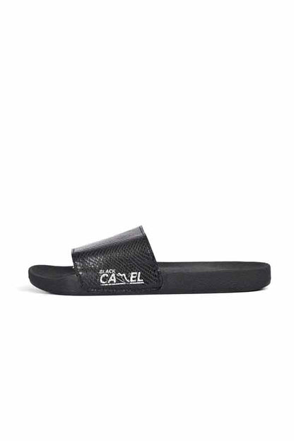 Black Camel Men's Henith Texture Design Printed Design Slides