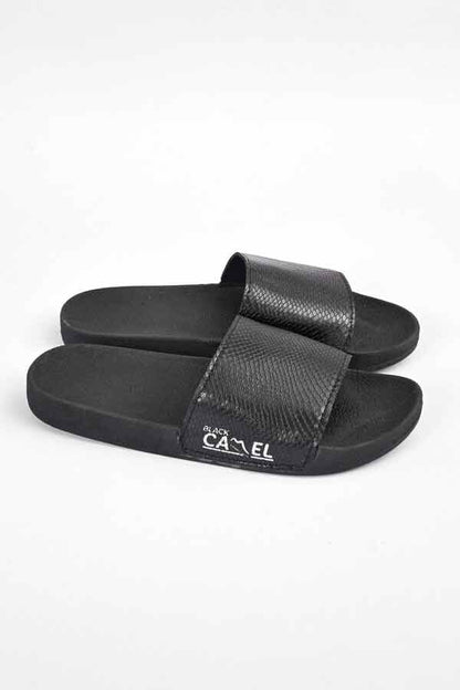 Black Camel Men's Henith Texture Design Printed Design Slides
