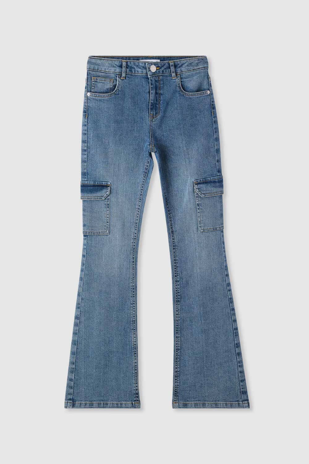 TN Girl's Flared Cargo Jeans