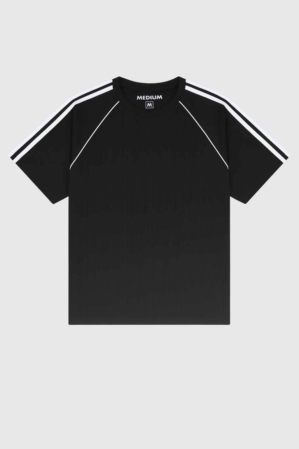 Men's Contrast Striped Raglan Sleeve Tee Shirt