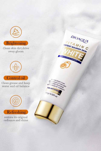 Bioaqua Vitamin C White Brighten Oil Control Deep Cleanser