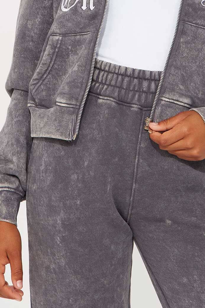 NK Girl's Good Vibes Only Acid Wash Fleece Trouser