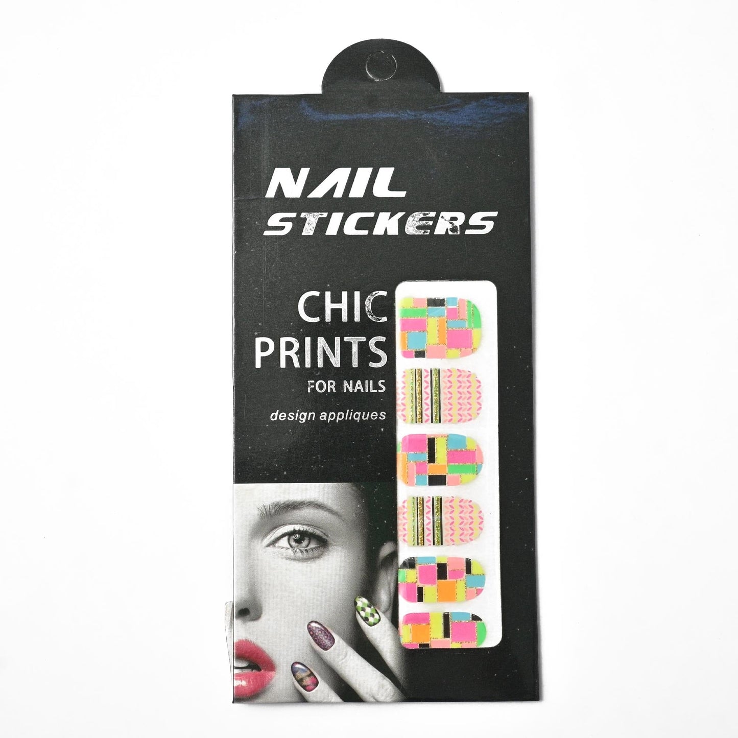 Chic Prints Women's Nail Stickers - Pack Of 12 Health & Beauty SRL D19 