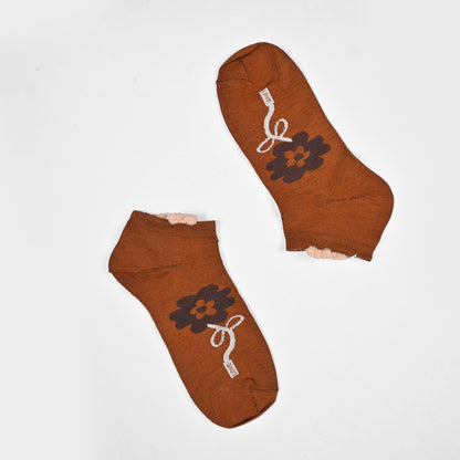 Fashion Women's Herstal Design Anklet Socks Socks SRL Rust D3 EUR 35-40