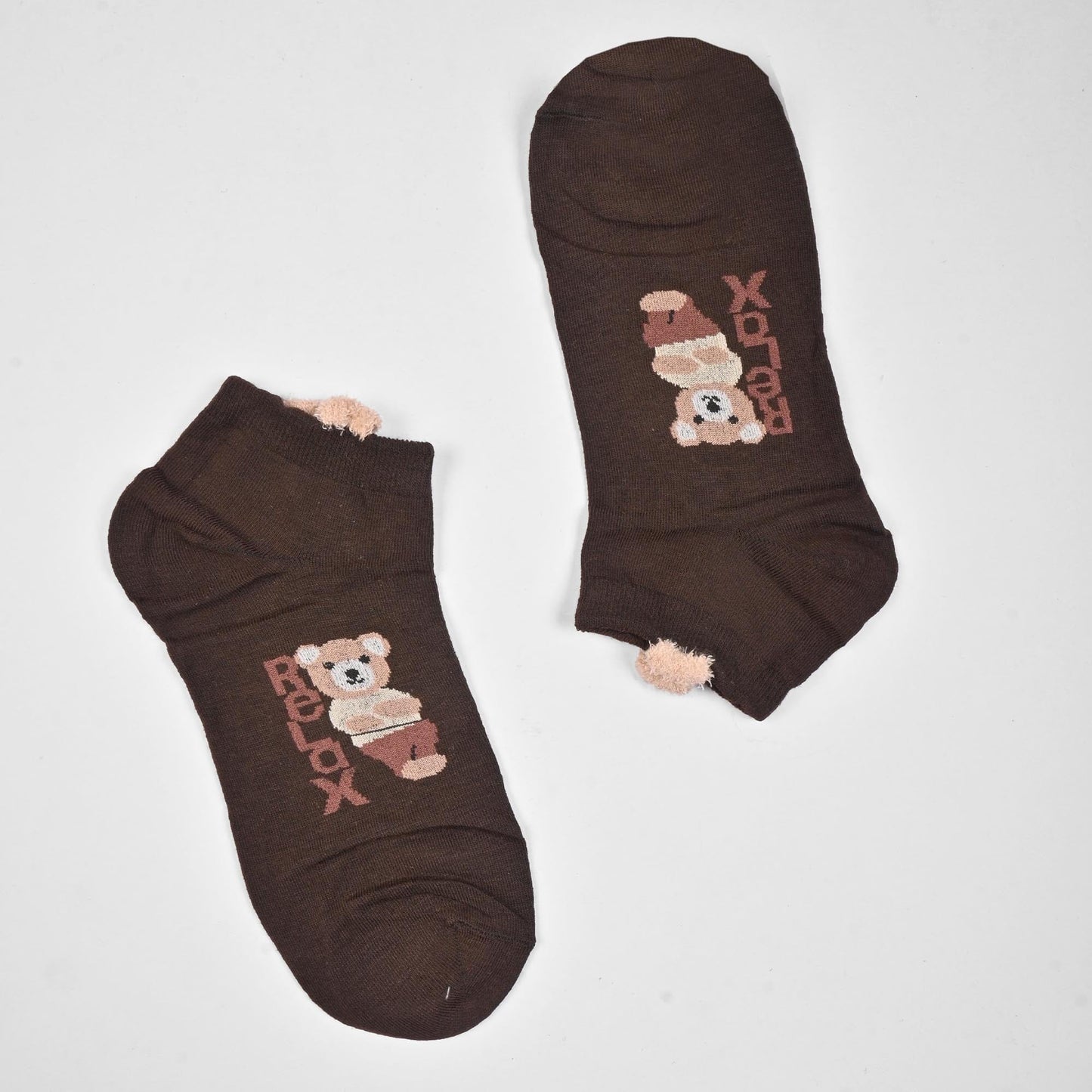 Fashion Women's Herstal Design Anklet Socks Socks SRL Chocolate D1 EUR 35-40
