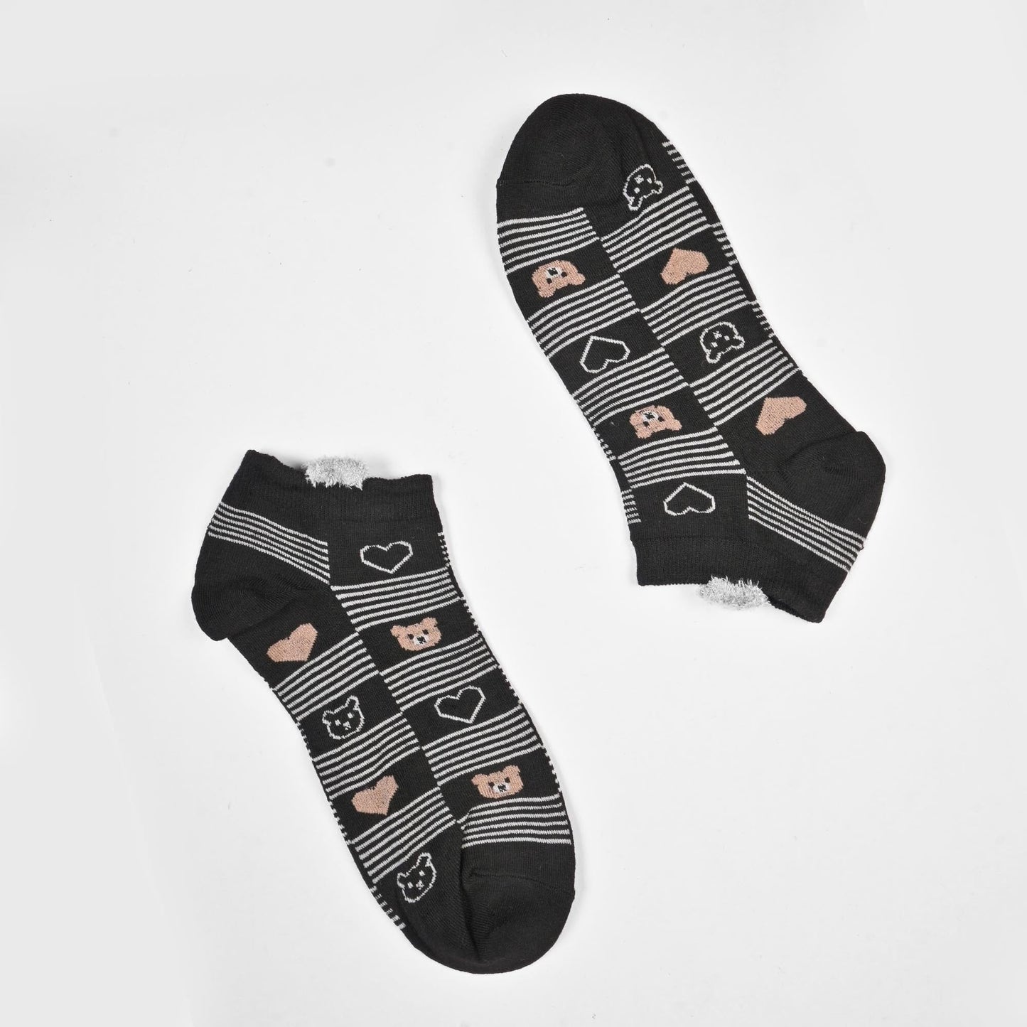 Fashion Women's Herstal Design Anklet Socks Socks SRL Black D5 EUR 35-40