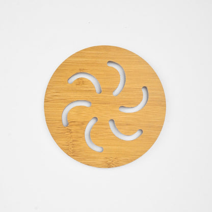 Round Cafe Wooden Hot Dish Coasters Crockery RAM D1 