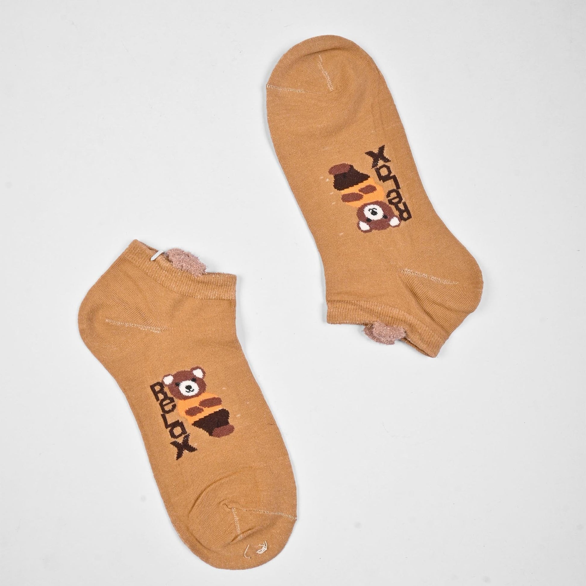 Fashion Women's Herstal Design Anklet Socks Socks SRL Brown D1 EUR 35-40