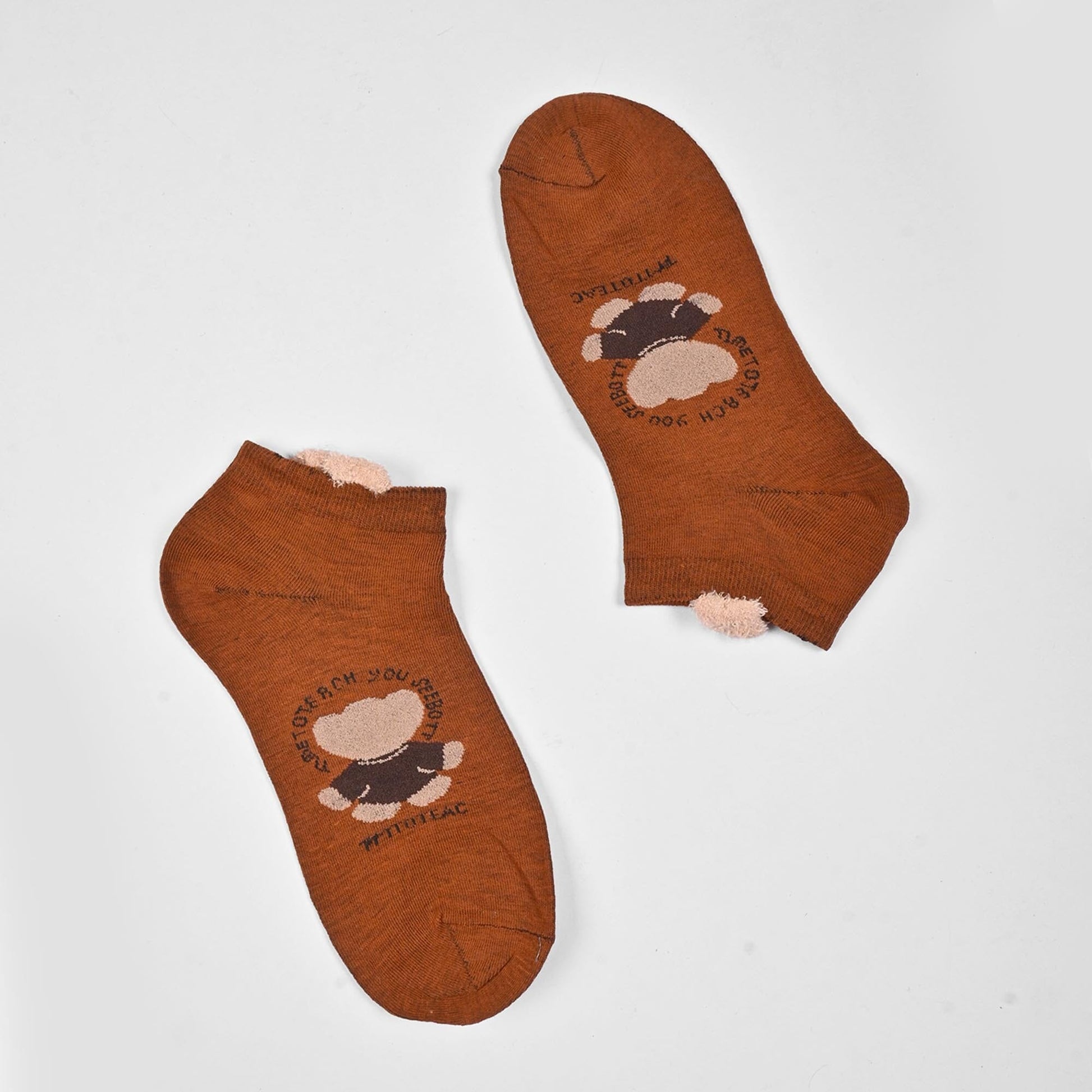 Fashion Women's Herstal Design Anklet Socks Socks SRL Rust D2 EUR 35-40