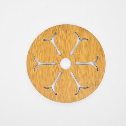 Round Cafe Wooden Hot Dish Coasters Crockery RAM D2 