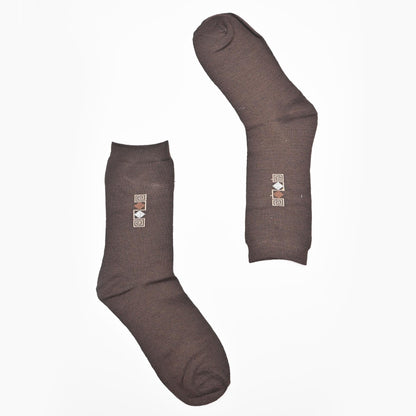 Leijia Men's Dress Socks Socks RAM Brown D1 EUR-40-46