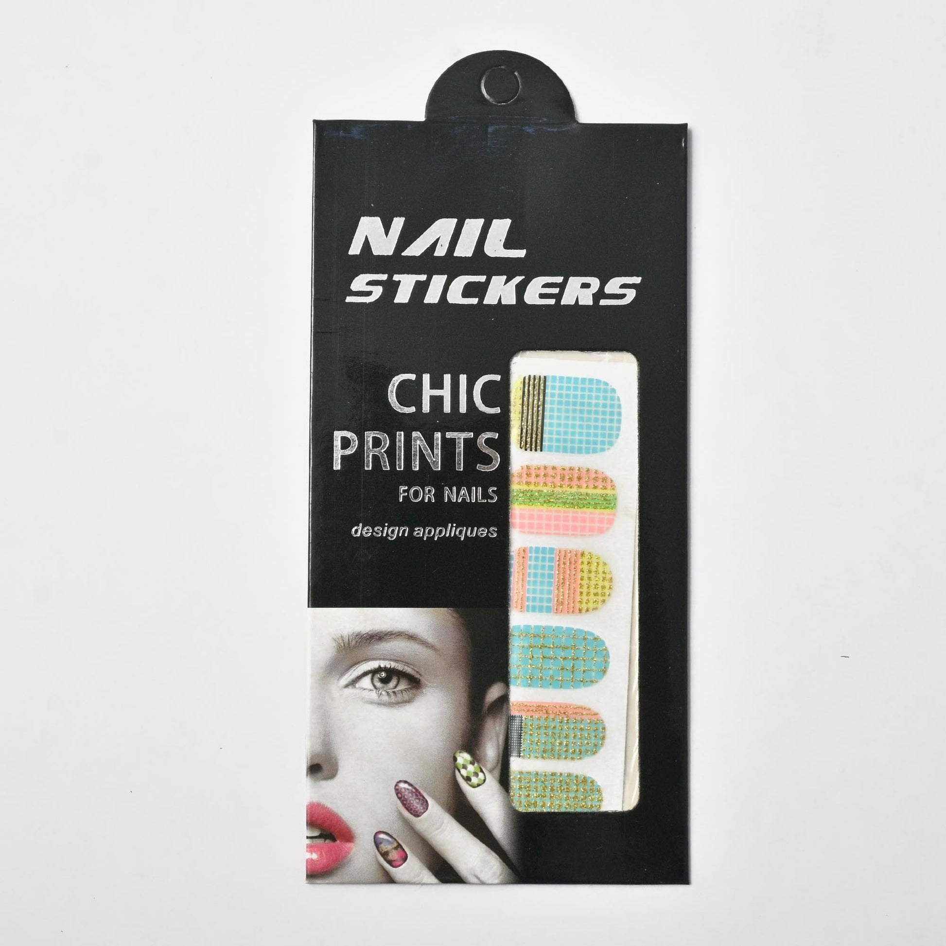 Chic Prints Women's Nail Stickers - Pack Of 12 Health & Beauty SRL D15 